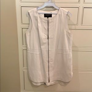 Lafayette 148 white leather tunic size S